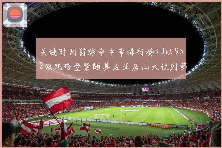 关键时刻罚球命中率排行榜KD以952领跑哈登紧随其后亚历山大位列第六